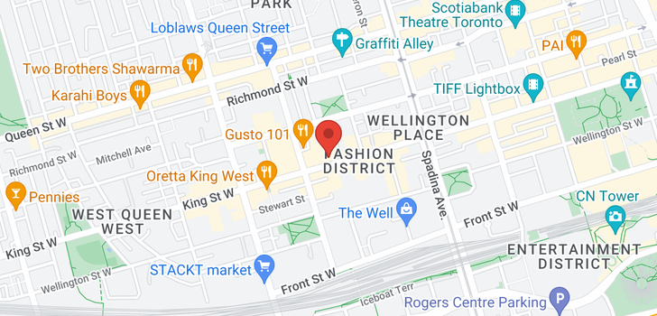 map of #519 -560 KING ST W